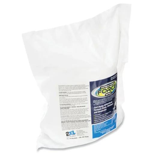 2XL 1-Ply 6 x 8 FORCE Disinfecting Wipes Refill - Unscented/White (4/Carton)