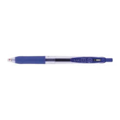 Zebra 0.7 mm Medium Sarasa Retractable Clip Gel Pen - Blue Ink, Clear/Blue Barrel (1-Dozen)