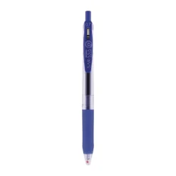 Zebra 0.7 mm Medium Sarasa Retractable Clip Gel Pen - Blue Ink, Clear/Blue Barrel (1-Dozen)