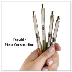 Zebra F-301 Signature Series Earthy Tones Fine 0.7 mm. Retractable Ballpoint Pen - Black Ink/Sandstone Barrel (4/Pack)